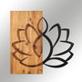 Wallity Lotus Escultura de pared Negro y Nogal